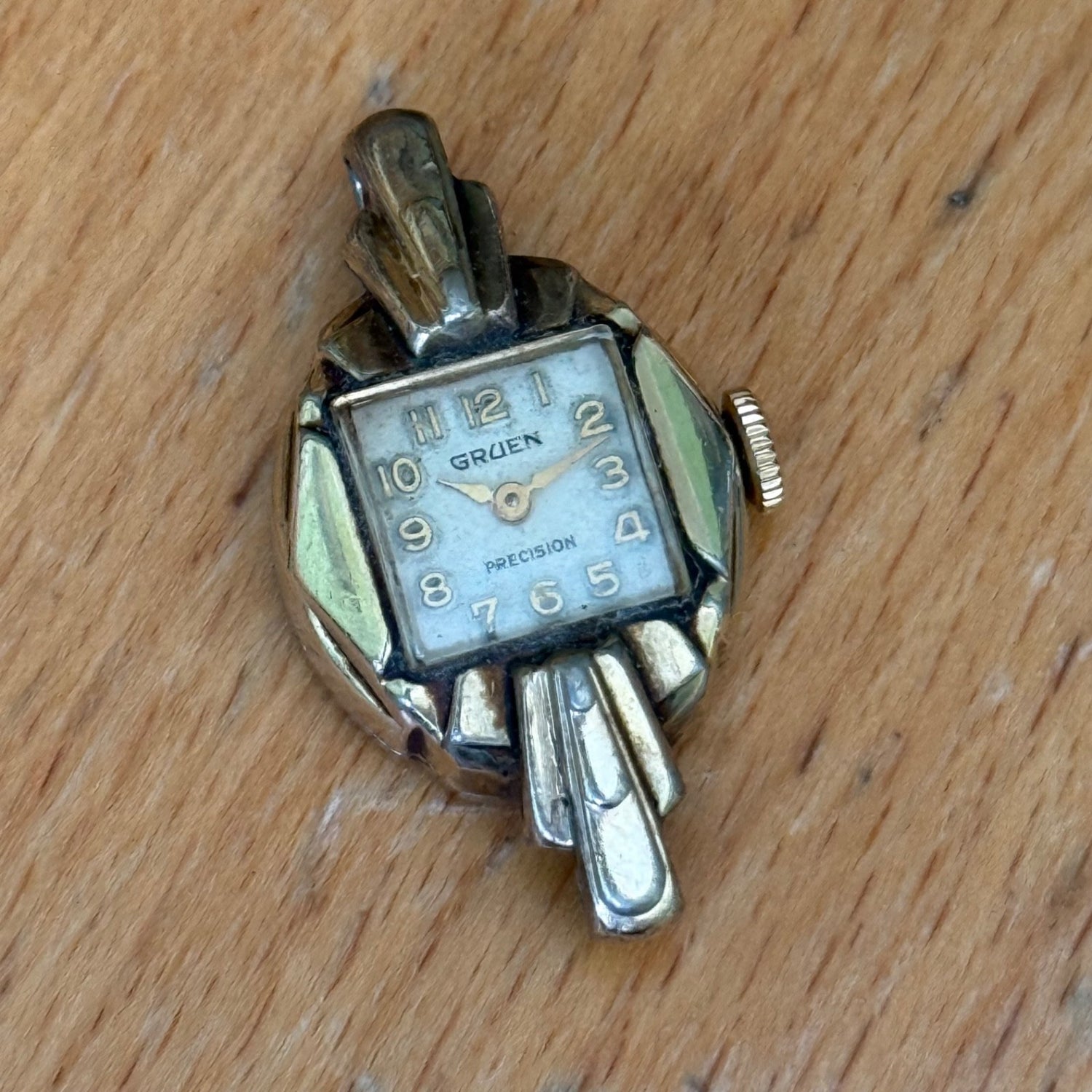 17mm Vintage Gruen Guildite 215 Swiss 10k R.G.P Manual Wind Watch PARTS / REPAIR