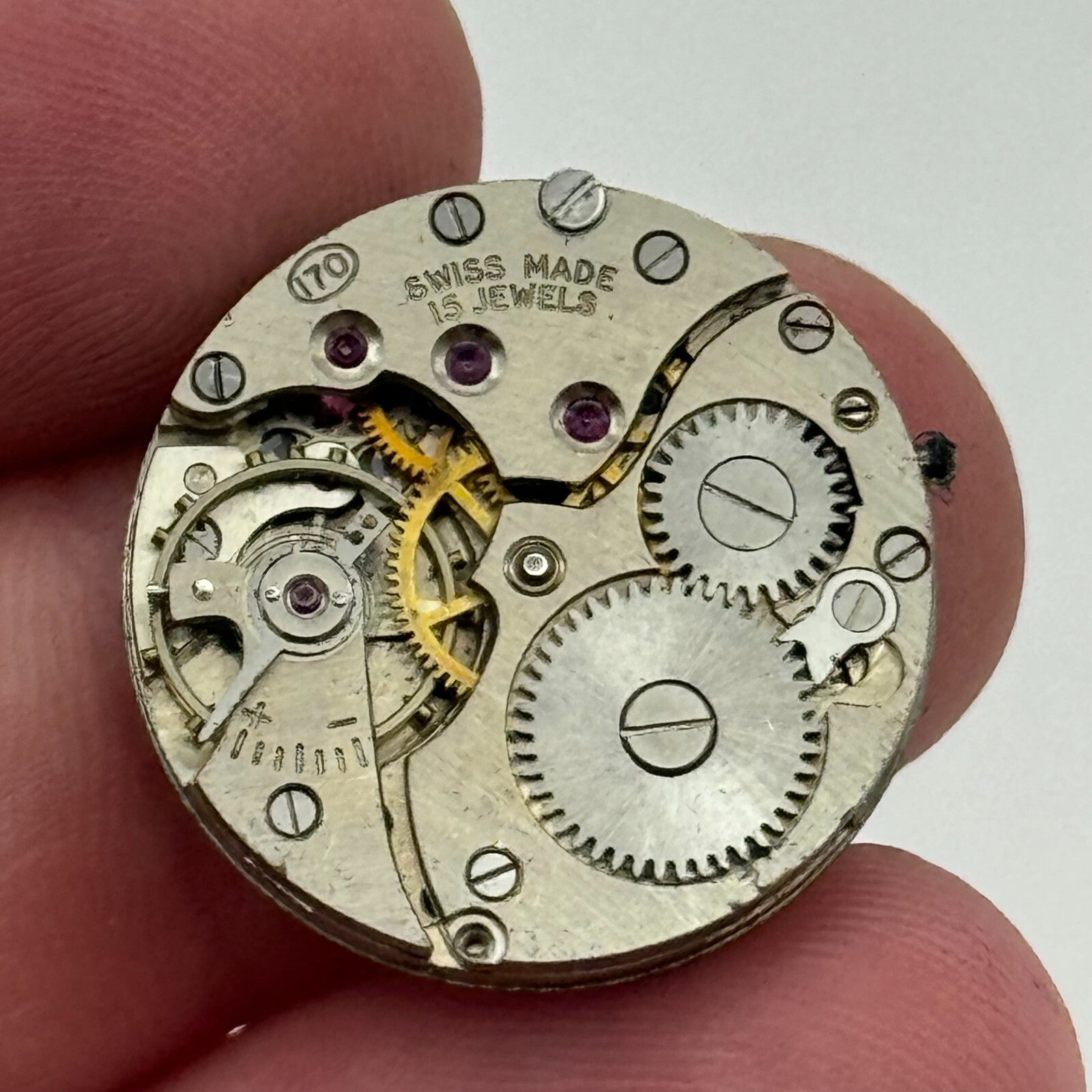 22mm Everite Record 170 Sub Seconds Manual Wind Trench Watch Movement PARTS