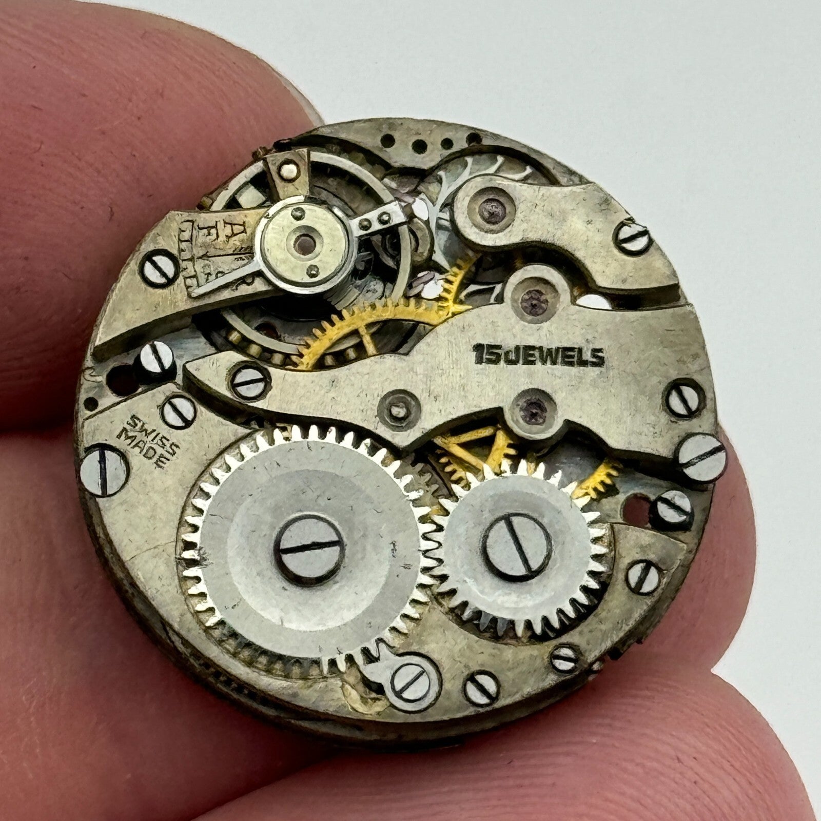 23.6mm AS A Schild 15 Jewels Manual Wind Watch Movement Swiss Vintage PARTS