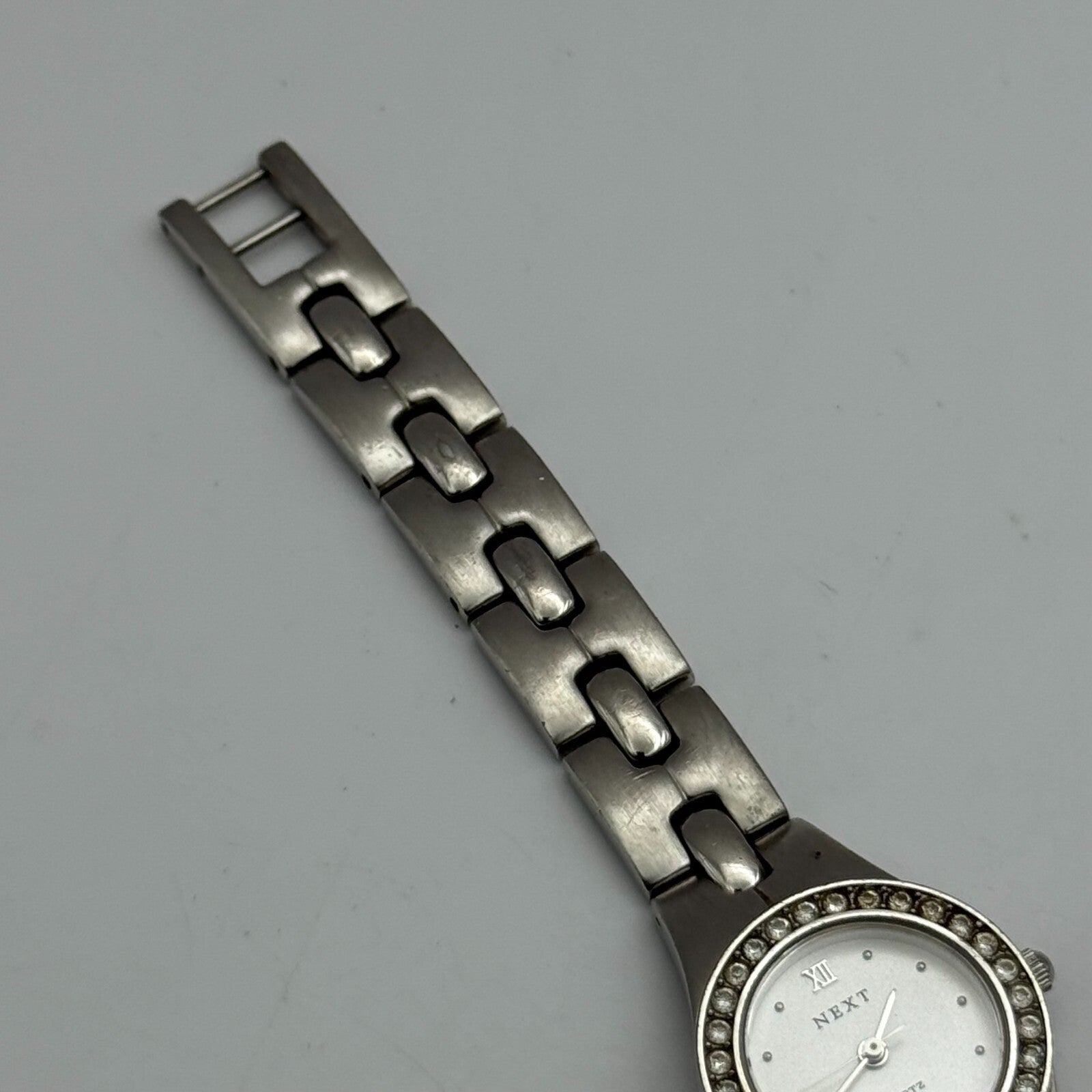 22mm Working Ladies Next M77459 Silver Tone Jewelled Quartz Watch 6 Inches