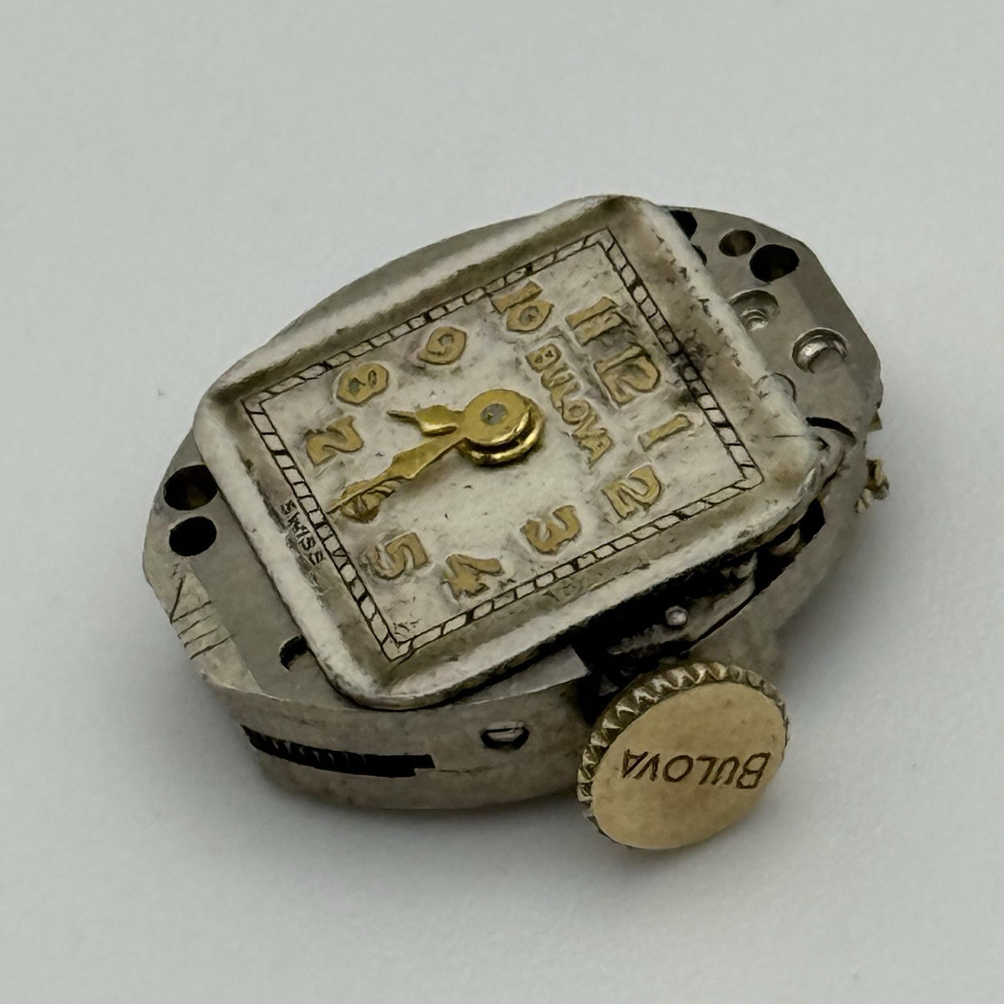 Bulova 5AC Ladies Manual Wind Watch Movement Vintage Swiss PARTS REPAIR 13.1mm