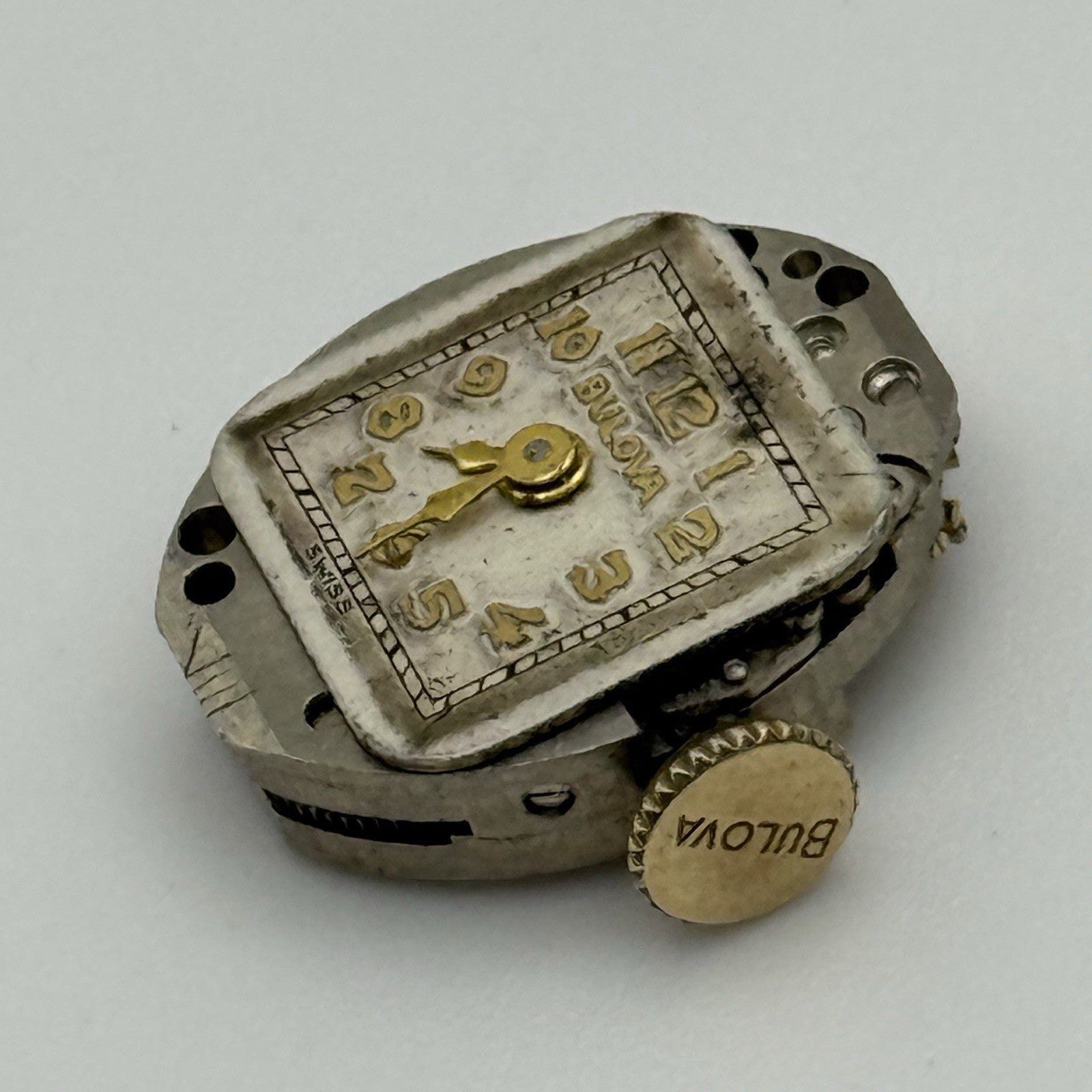 Bulova 5AC Ladies Manual Wind Watch Movement Vintage Swiss PARTS REPAIR 13.1mm