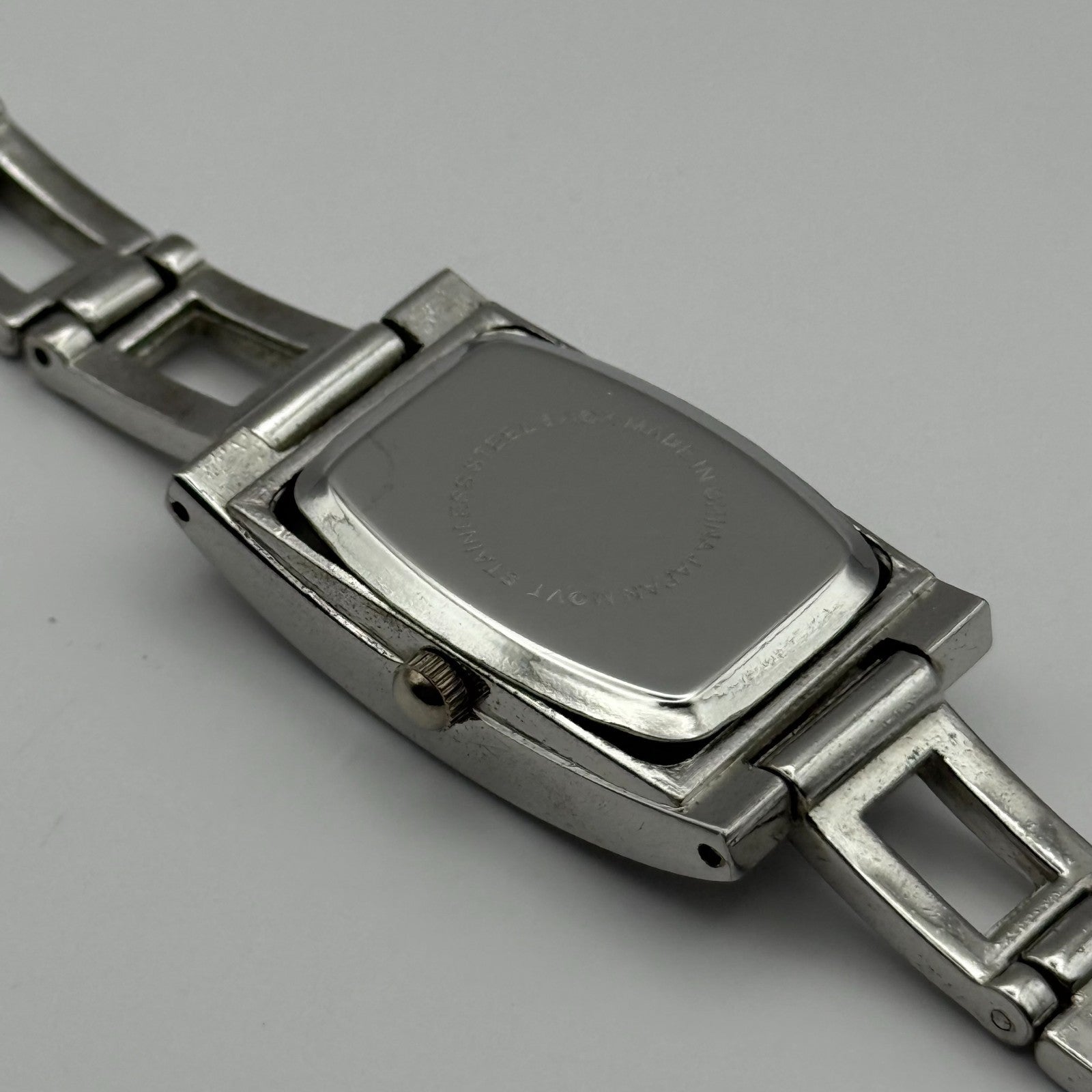 Louis Valentine Ladies Quartz Watch Purple Dial Silver Tone Japan Working 19mm