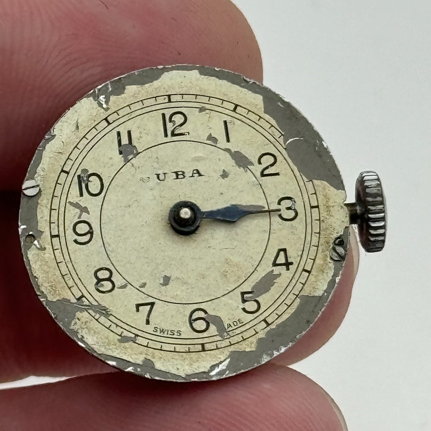 23.6mm Men's Uba Marvel Importing Corporation Manual Wind Watch Movement PARTS