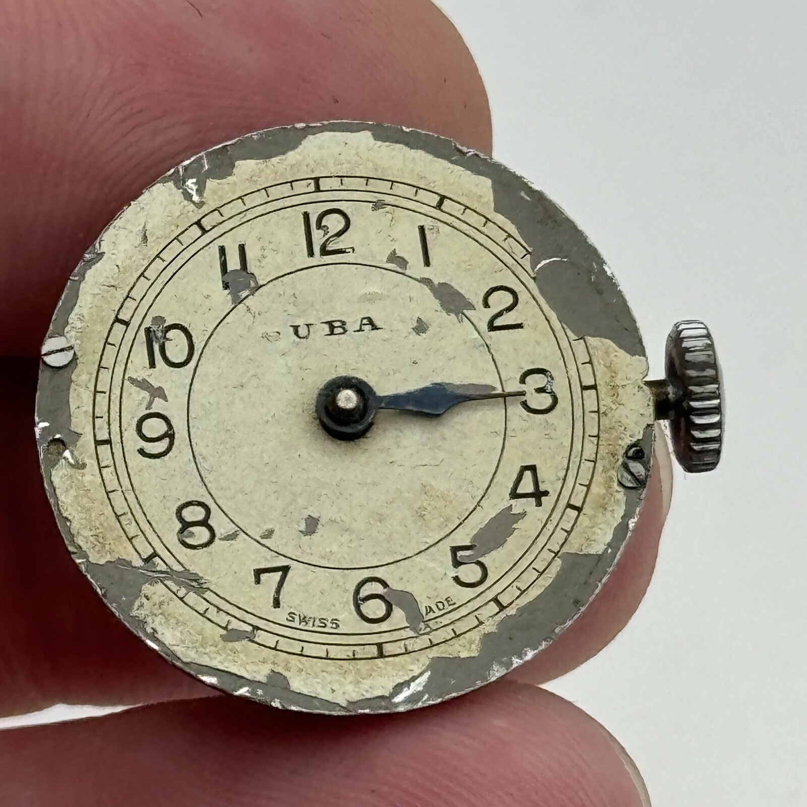 23.6mm Men's Uba Marvel Importing Corporation Manual Wind Watch Movement PARTS