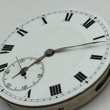 43.1mm Unidentified High Grade Open Face 17 Jewels Pocket Watch Movement PARTS