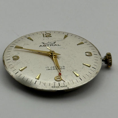 FHF ST 96 Watch Movement Astral Manual Wind Vintage Swiss Parts Repair 25.6mm