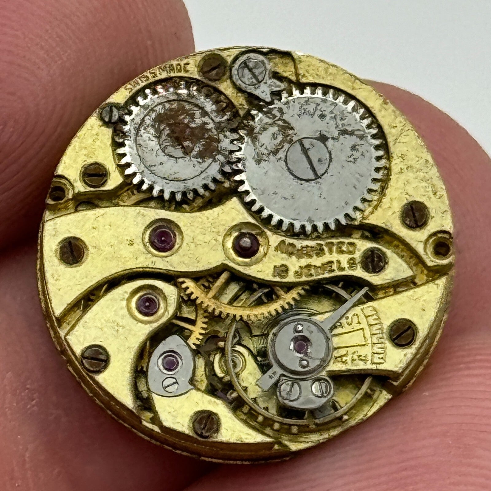 19.8mm Mappin 18 Jewels Sub Seconds Manual Wind Trench Watch Movement PARTS