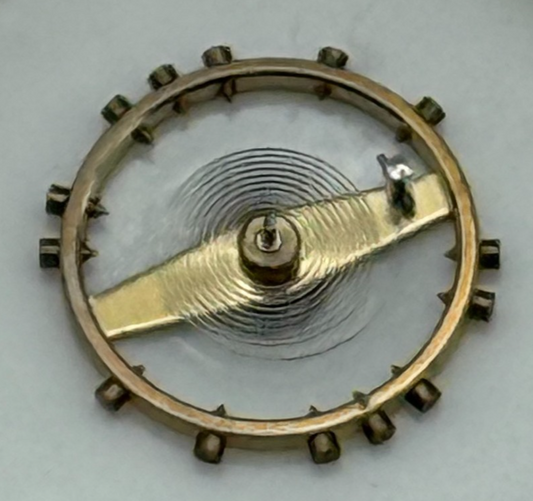Derby 40 Balance Wheel Complete And Spring  8¾’’’ 102 M Watch Movement Parts NOS