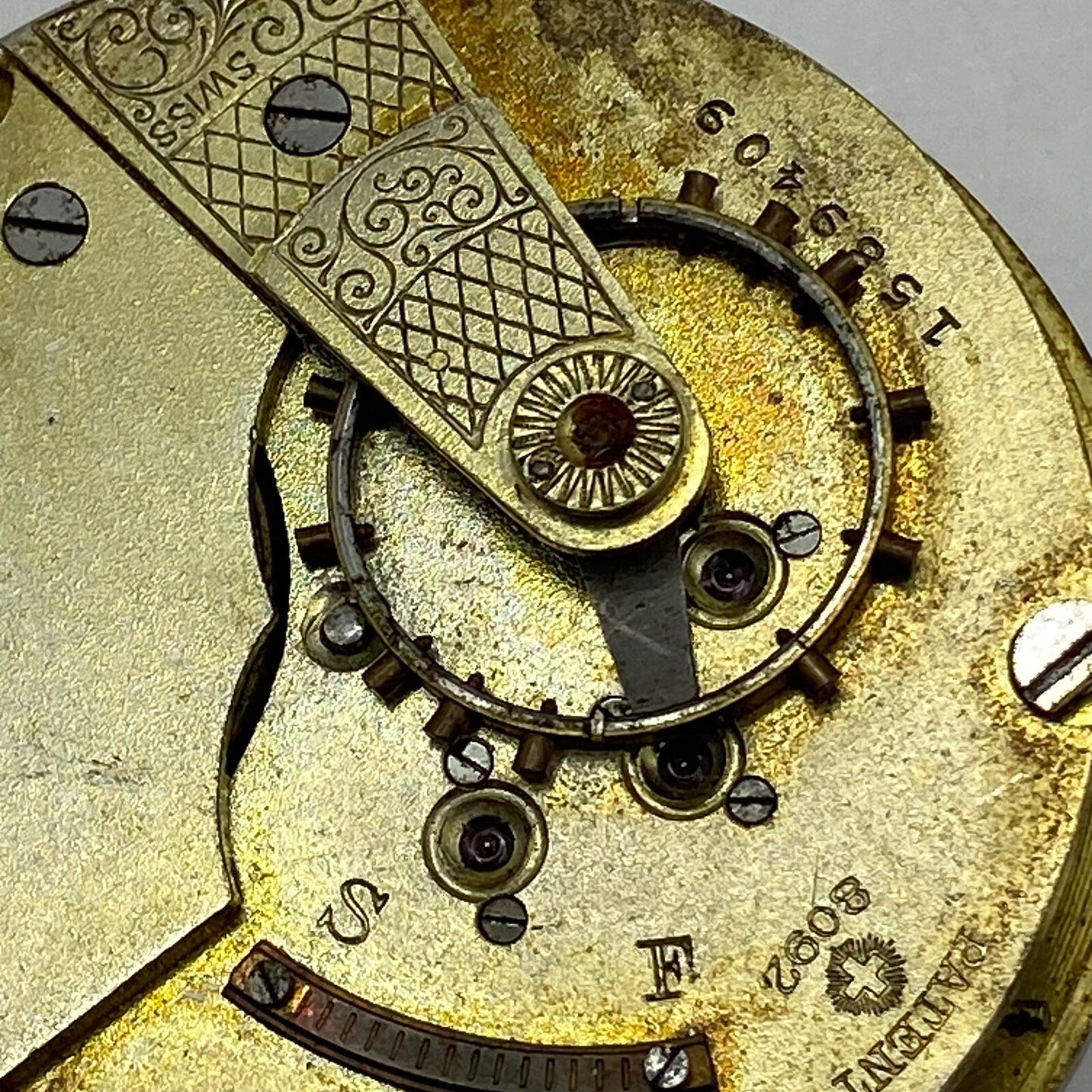 45.6mm Antique The Plan Watch Swiss Made Pocket Watch Movement PARTS REPAIR