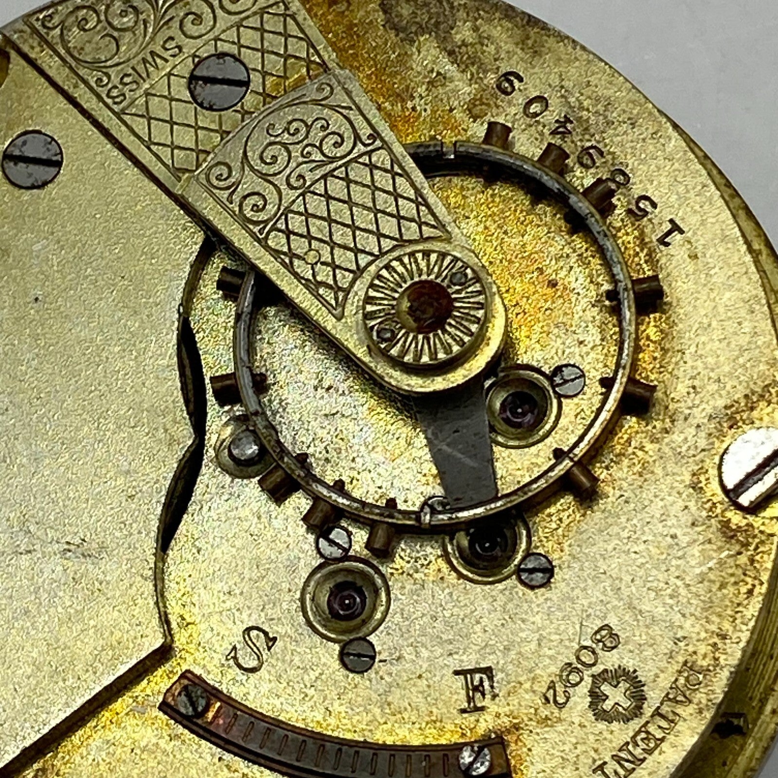 45.6mm Antique The Plan Watch Swiss Made Pocket Watch Movement PARTS REPAIR