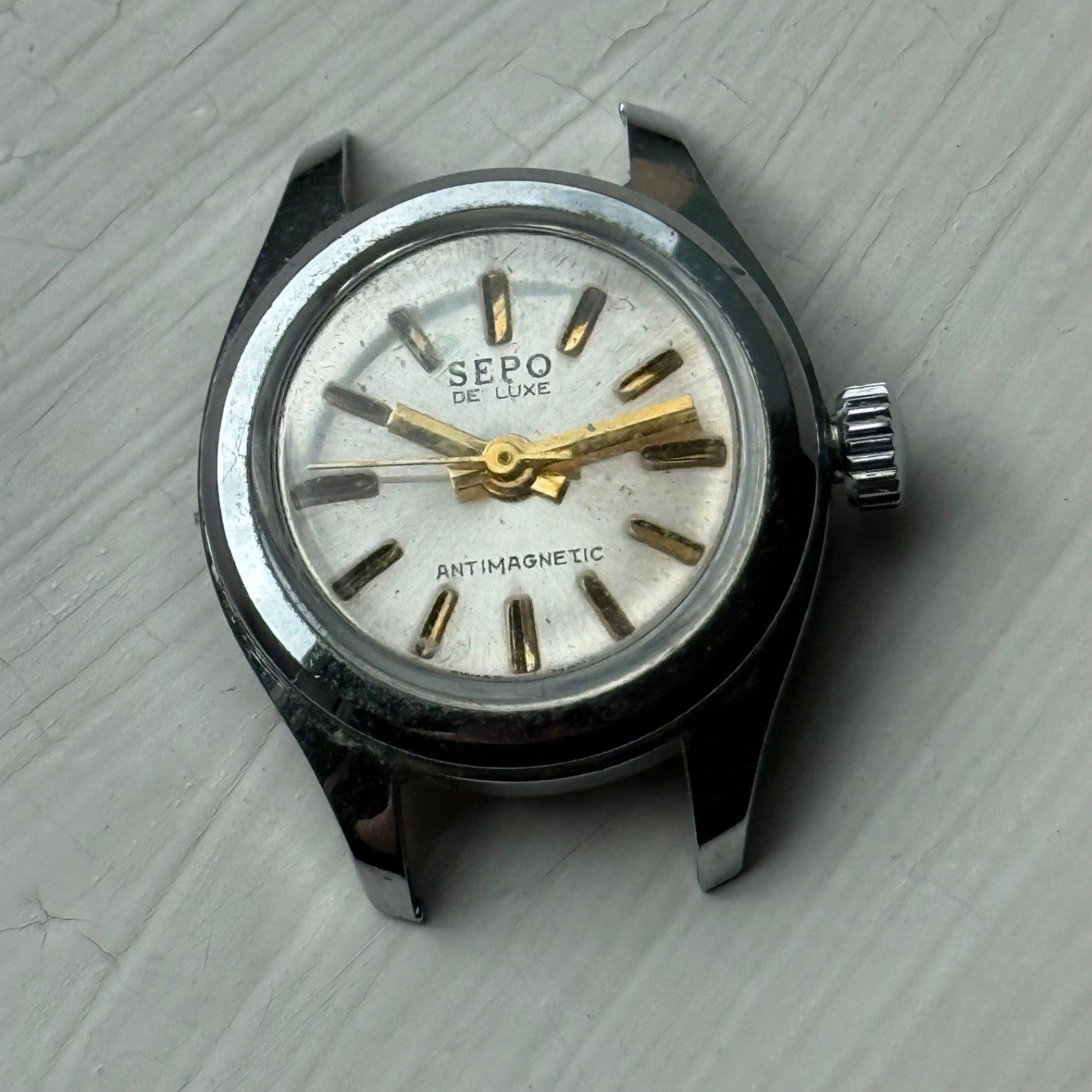 23mm Vintage Sepo De Luxe Antimagnetic Manual Wind Swiss Watch PARTS / REPAIR