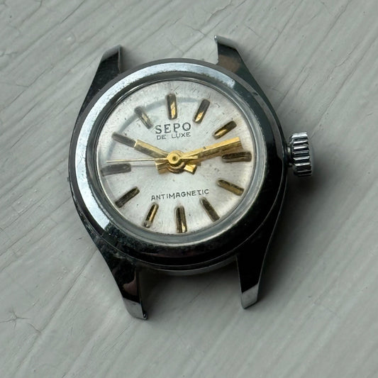 23mm Vintage Sepo De Luxe Antimagnetic Manual Wind Swiss Watch PARTS / REPAIR