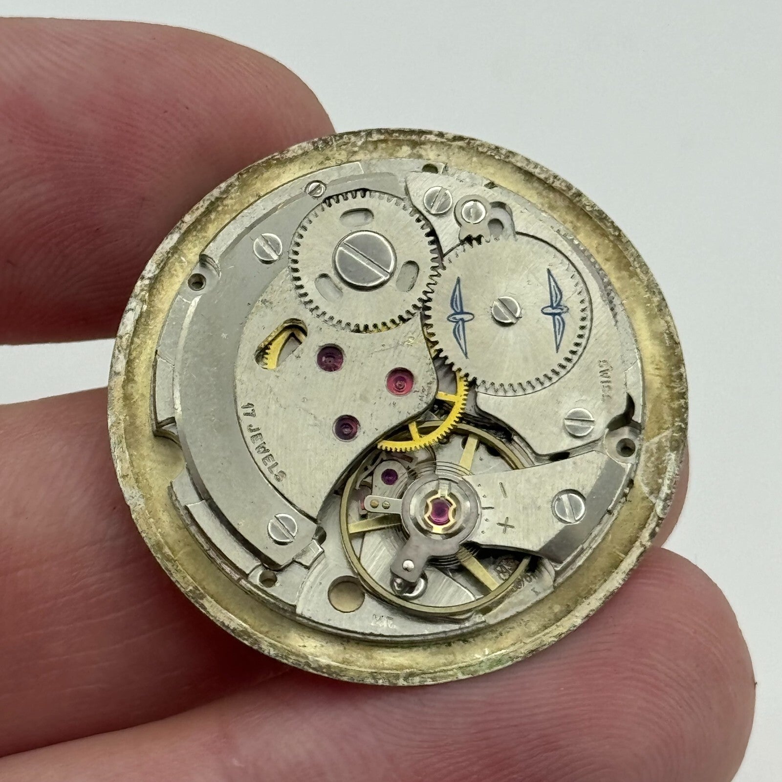 25.9mm Rotary AS 1900 / 01 Manual Wind Watch Movement Vintage Swiss PARTS SPARES