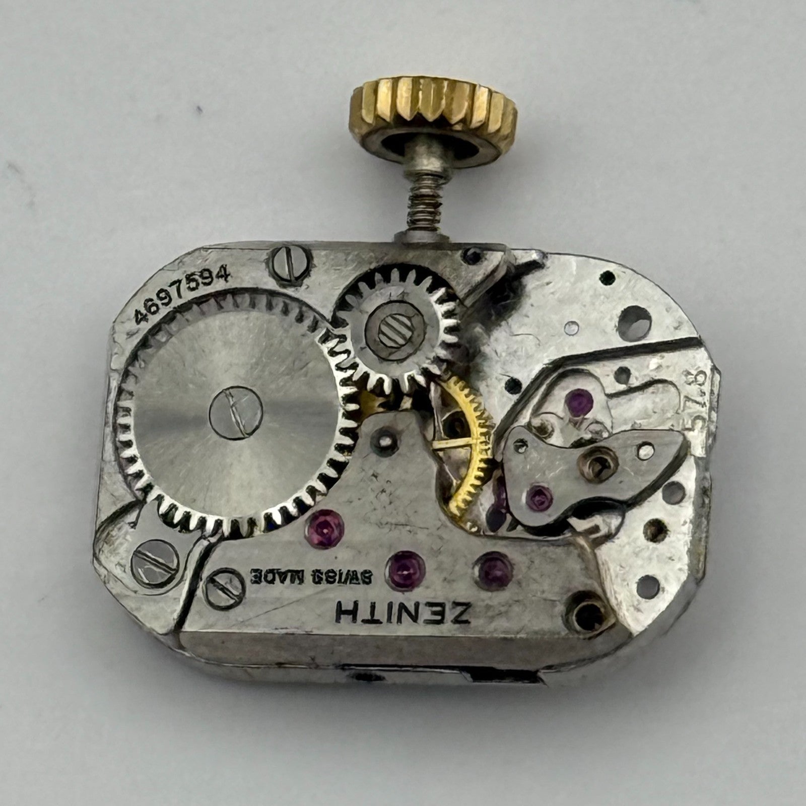 Zenith 57.8 Ladies Incomplete Watch Movement Vintage Swiss Parts Repair 11.7mm