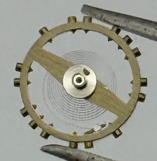 FHF 57 Balance Wheel Complete And Spring 1053 M Watch Movement Parts NOS