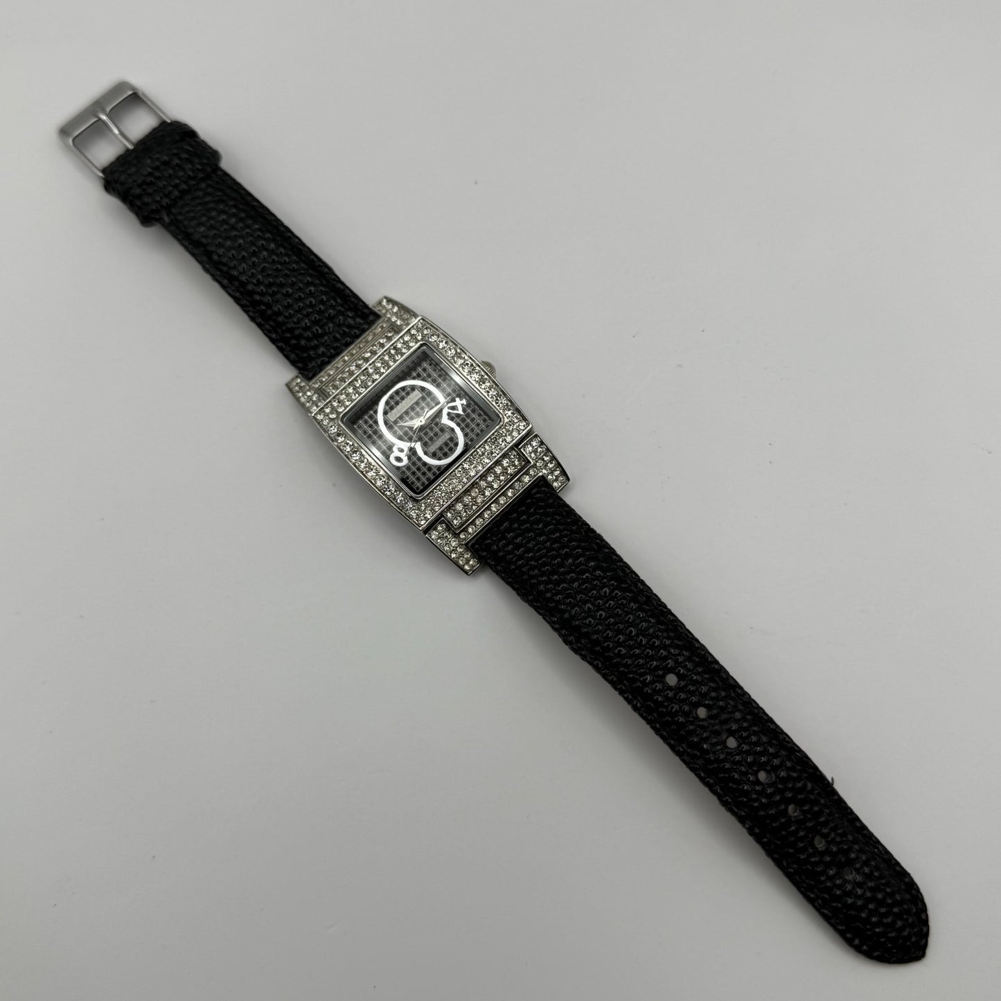 Ralph Klein CNL Ladies Quartz Watch Black Dial Crystal Bezel Working 29mm