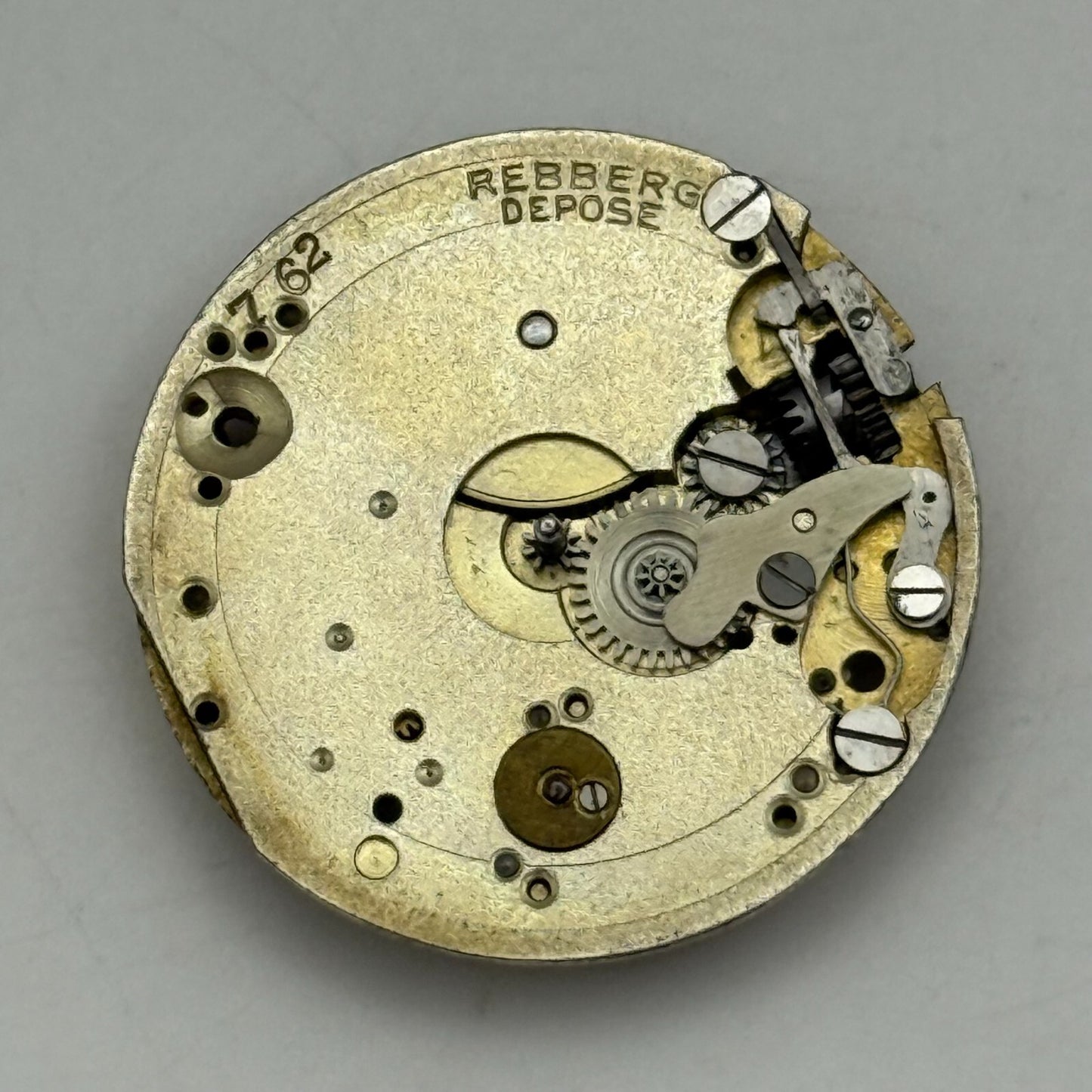 24.3mm Rolex Rebberg Depose 7 Jewels Vintage Antique Watch Movement PARTS REPAIR