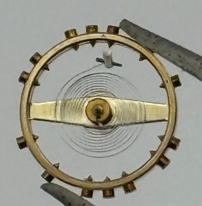 AS 1051 Balance Wheel Complete And Spring 5 1/4''' 34 M Watch Movement Parts NOS