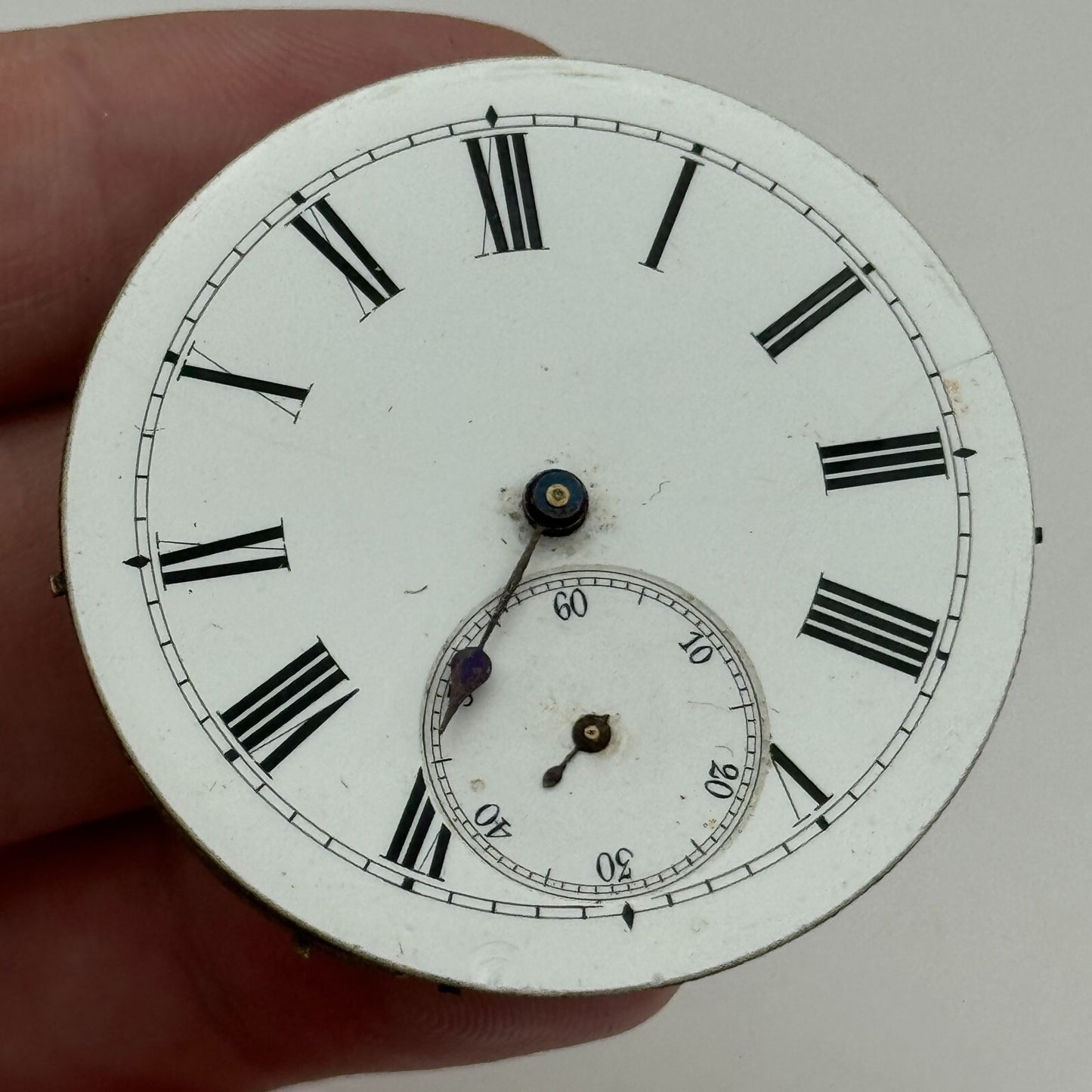 42.9mm Unidentified Antique Key Wound Pocket Watch Movement PARTS REPAIR SPARES