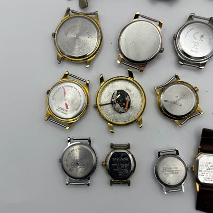 Bundle Of 16 Quartz Watches Modern / Vintage Untested Parts / Repair / Crafts