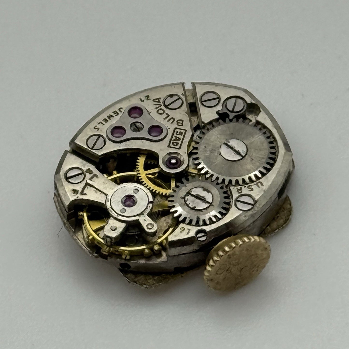 13mm Vintage Ladies Bulova 5AD Manual Wind Swiss Watch Movement PARTS REPAIR