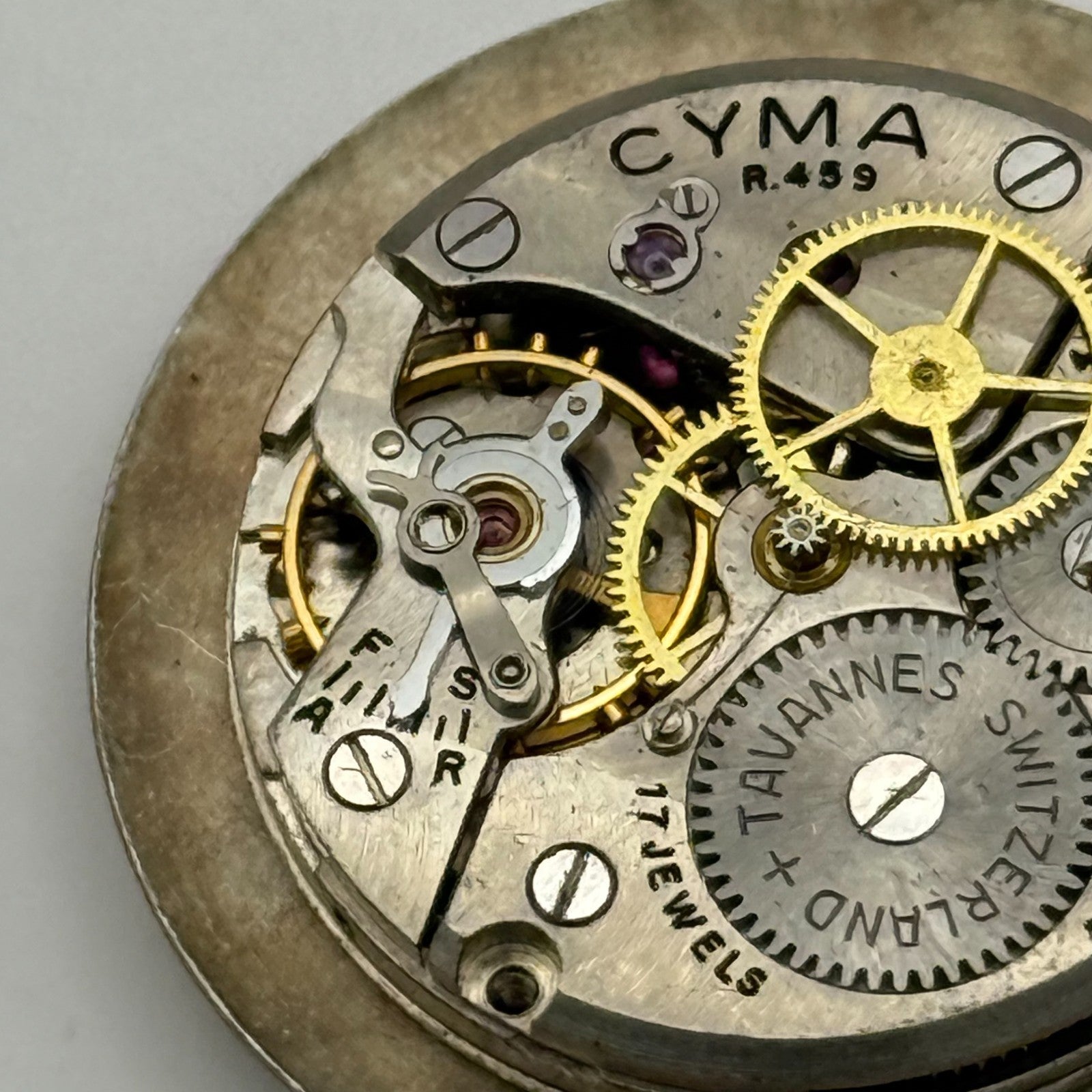 Cyma R.459 Cymaflex Watch Movement Manual Wind Vintage Swiss Parts Repair 23.5mm