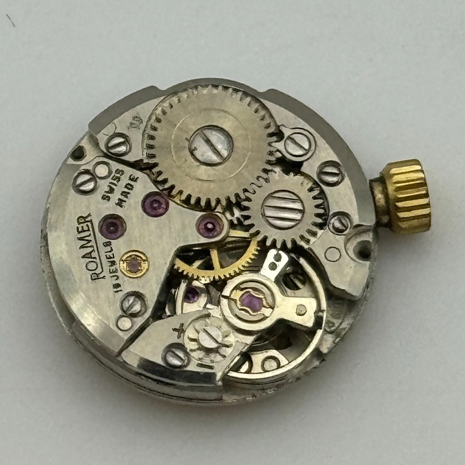 15.5mm Ladies Roamer MST 468 Manual Wind Swiss Watch Movement Vintage FOR PARTS