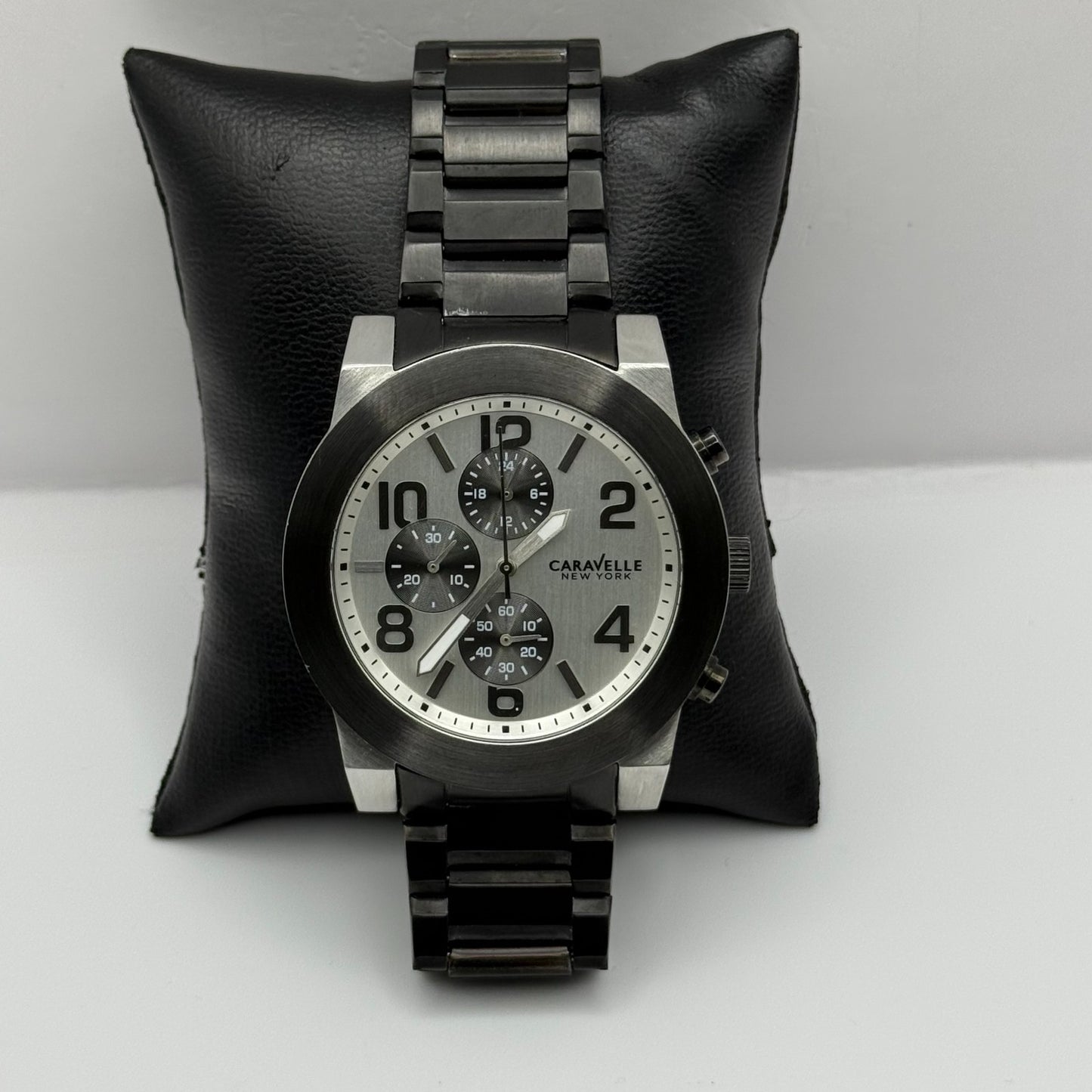 Caravelle New York Men's Chronograph Quartz Watch Japan 43mm PARTS REPAIR