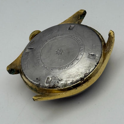 33mm Men’s Vintage Junghans J82 Chronometer Swiss Rare Gold Plated Watch PARTS