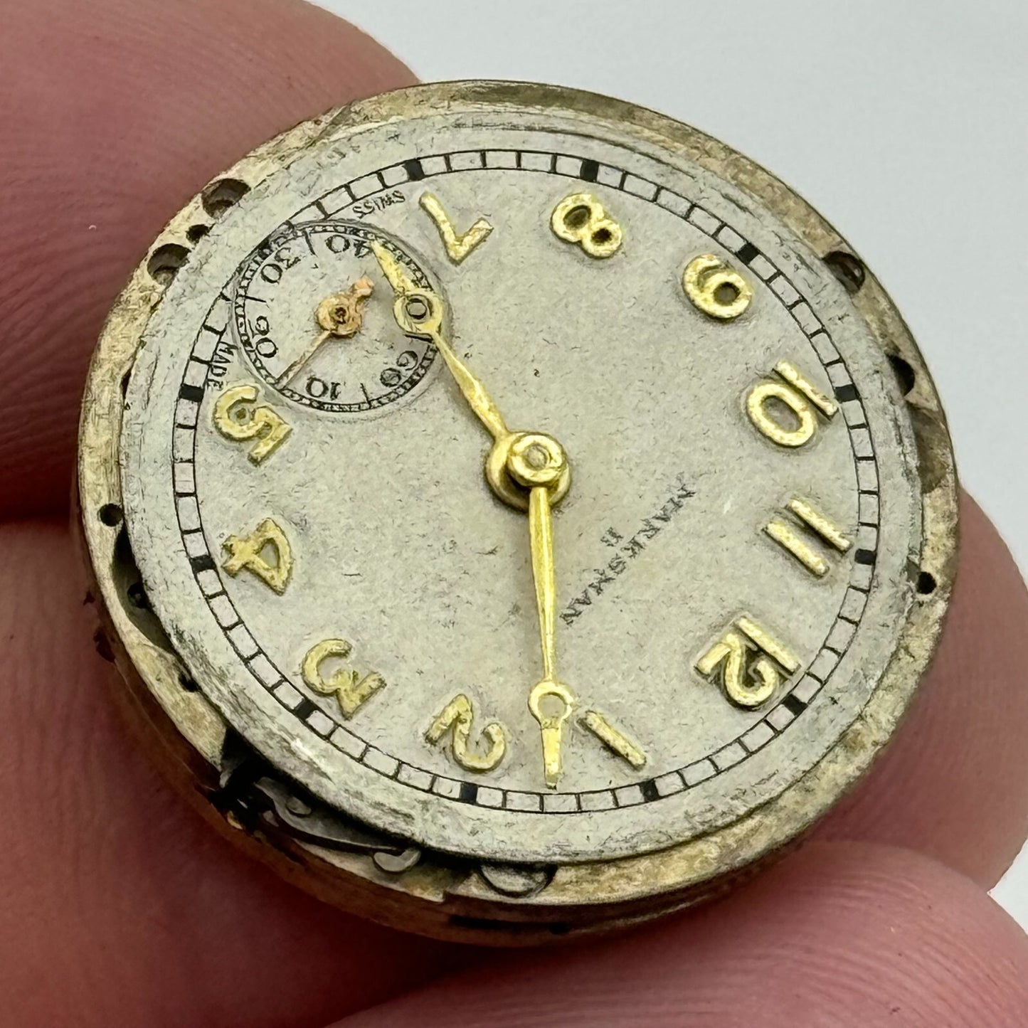 23.6mm Vertex V.W Marksman Manual Wind Swiss Made 15 Jewels Watch Movement PARTS