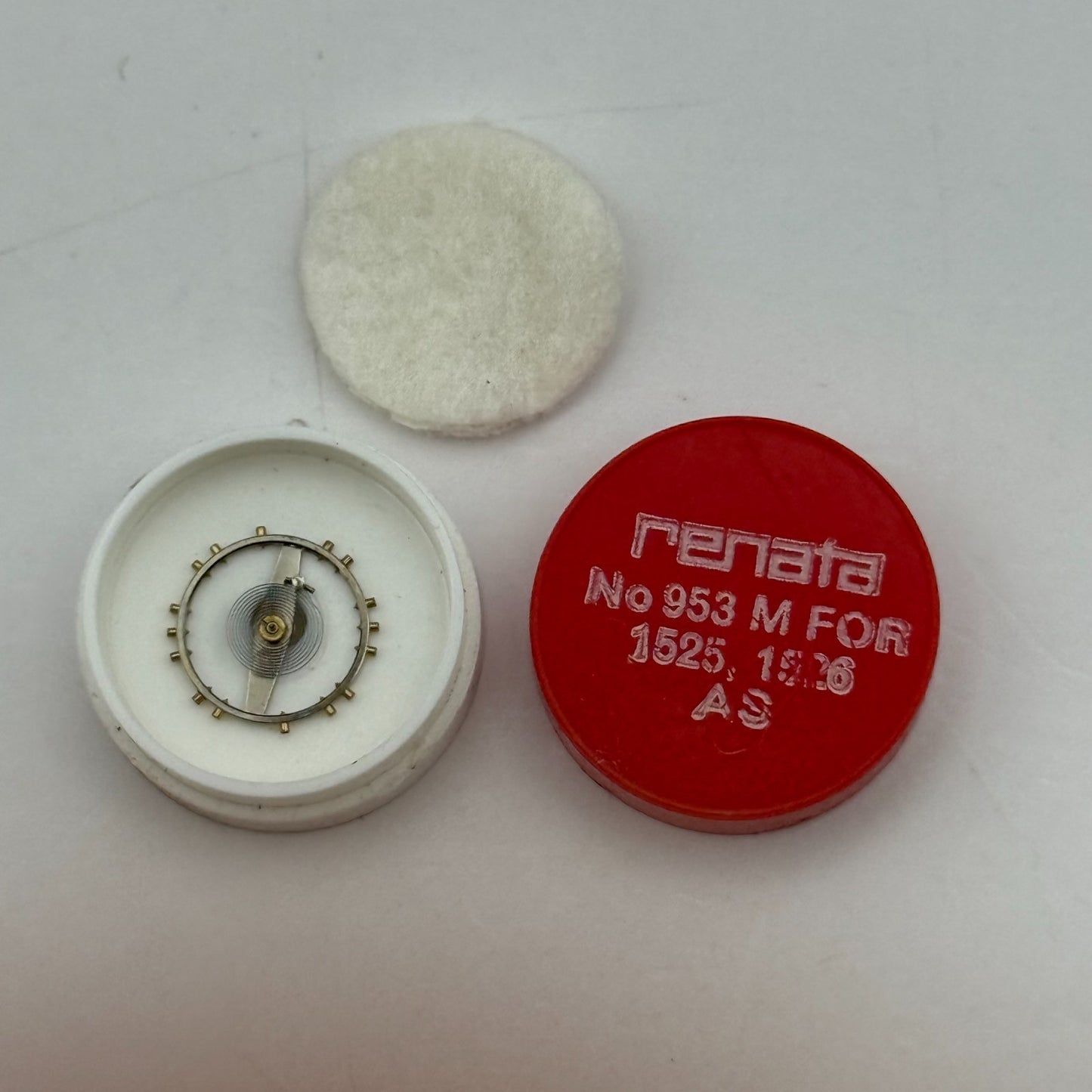 AS 1525 1526 Balance Wheel Complete And Spring  953 M Watch Movement Parts NOS