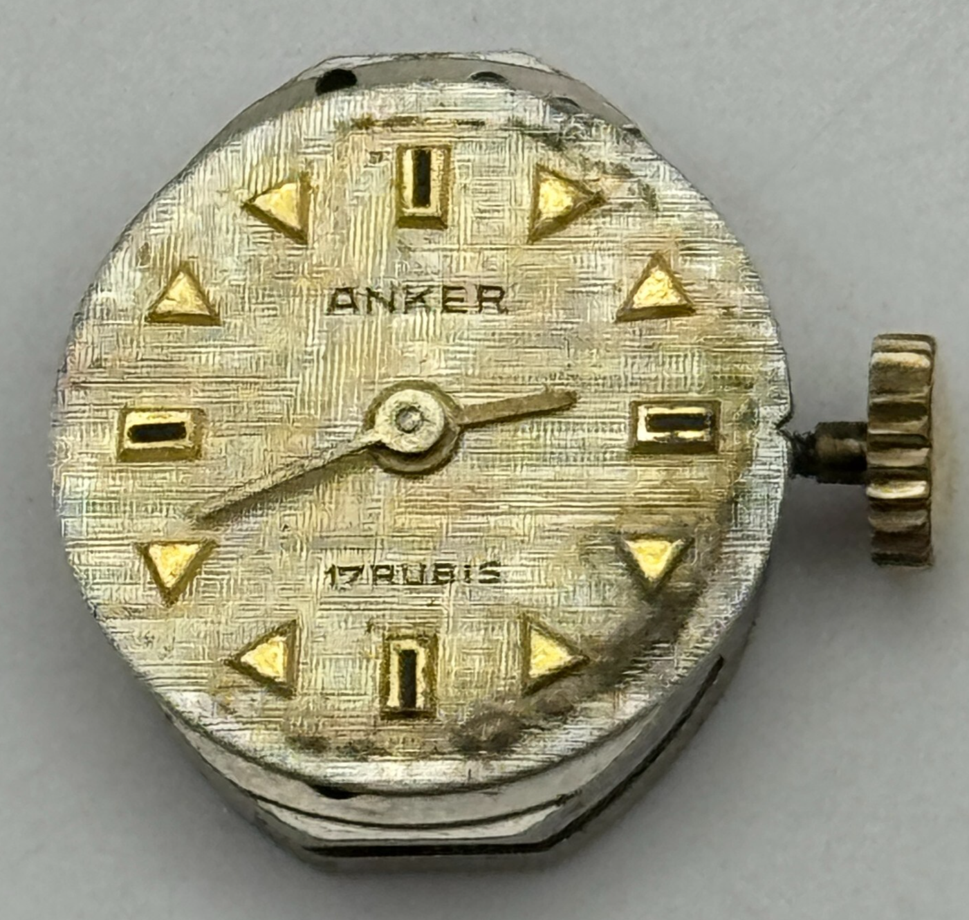 13mm Ladies Anker PUW 1075 Manual Wind Watch Movement 21600 Swiss Vintage PARTS