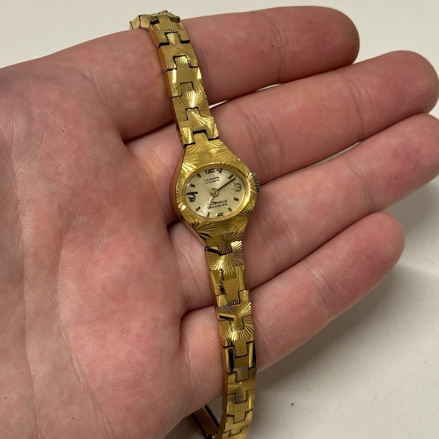 17mm Ladies J W Benson London FHF ST 69-21 Watch 6.7 Inches FOR PARTS TO RESTORE