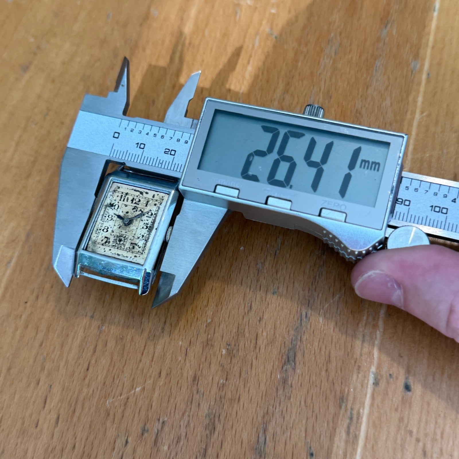 25mm Running Vintage Tank Watch PAT DRP Sub Seconds Manual Wind PARTS / REPAIR