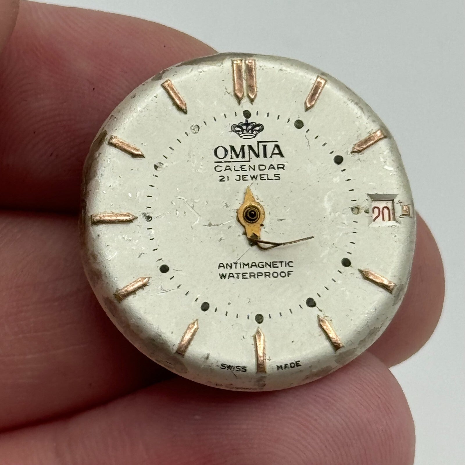25.4mm Men's Omnia BFG 917C Manual Wind 21 Jewels Watch Movement PARTS SPARES