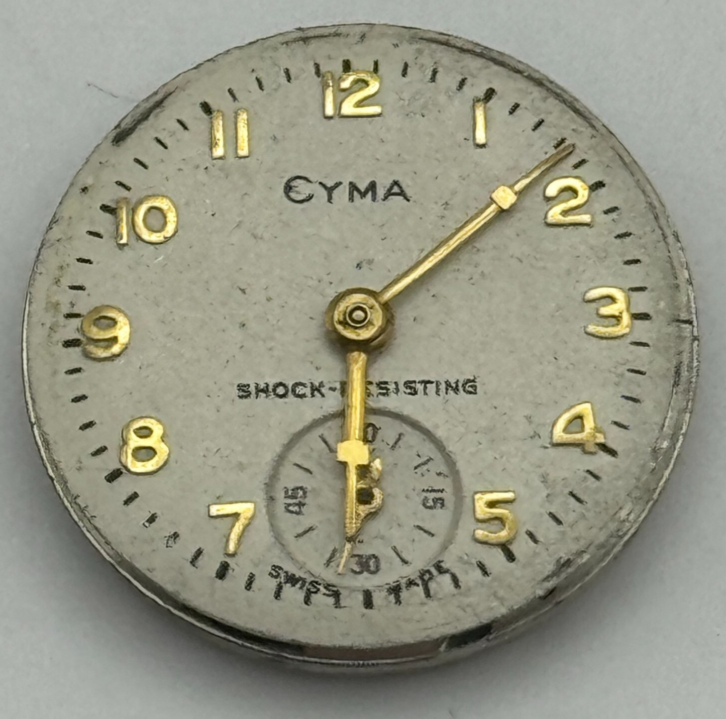 19.7mm Cyma Ref 424k Sub Seconds Manual Wind Watch Movement Swiss Vintage PARTS