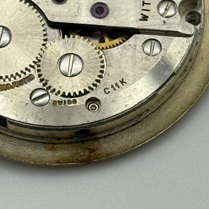 30.6mm Vintage Wittnauer C11K Manual Wind Watch Movement Swiss PARTS REPAIR