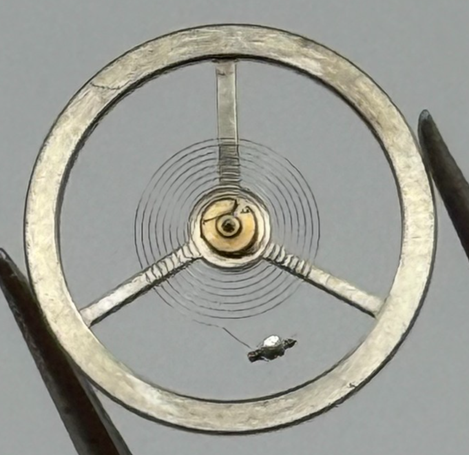 EB 8021 Balance Wheel Complete And Spring 10 1/2''' 1253 Watch Movement Parts