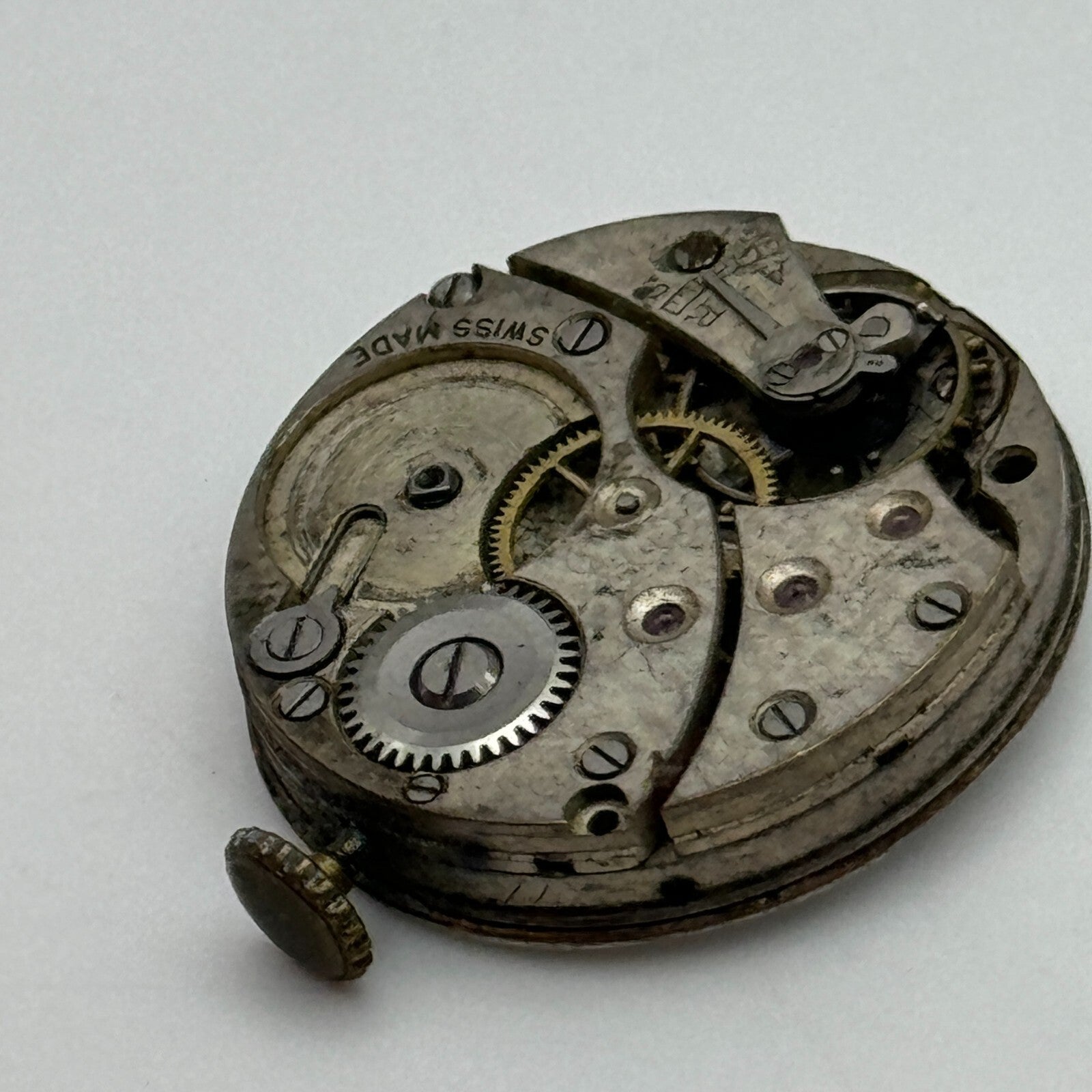 23.9mm Unidentified Swiss Sub Seconds Trench Watch Movement Manual Wind PARTS
