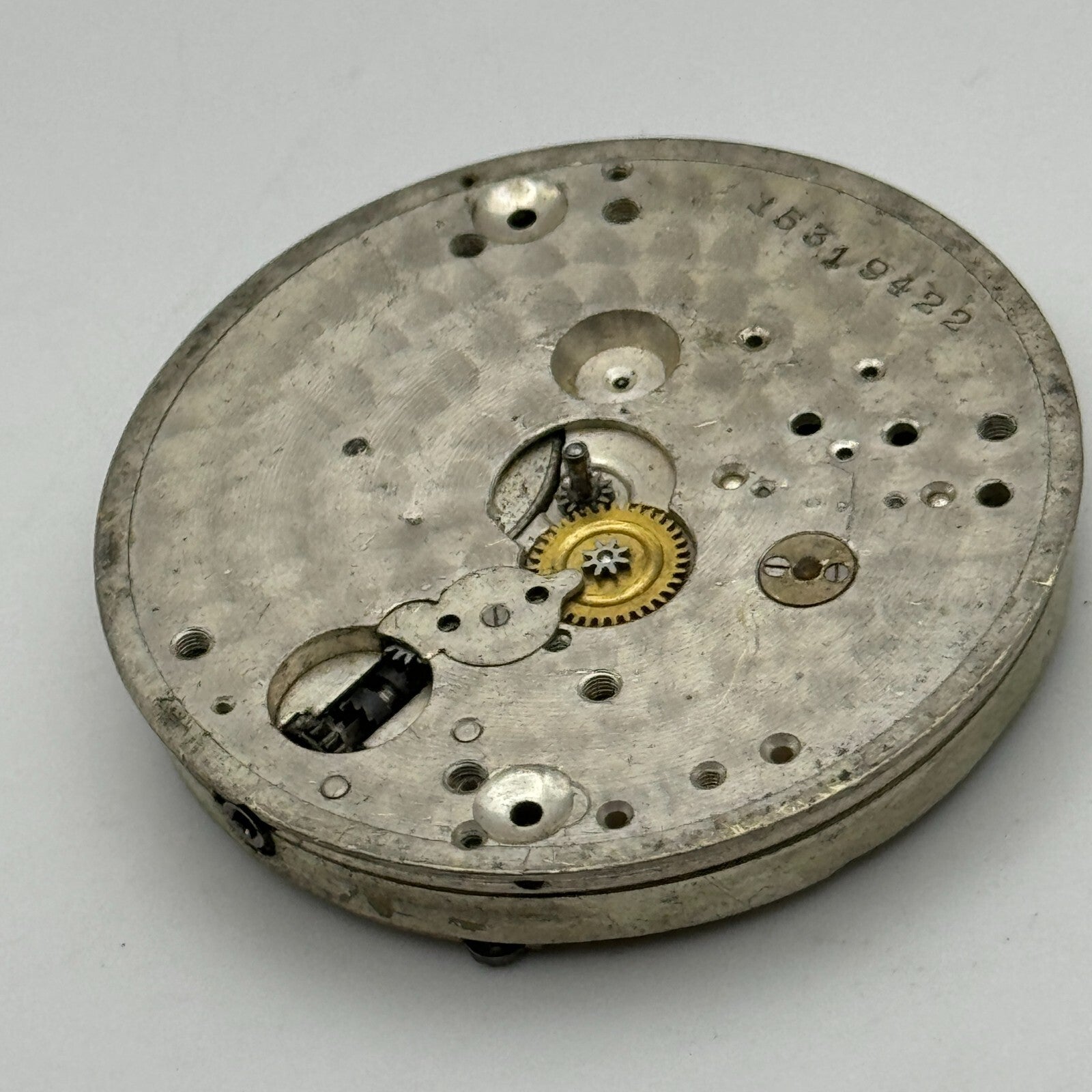 43mm Vintage Stayte 15 Jewels Swiss Made Pocket Watch Movement PARTS REPAIR