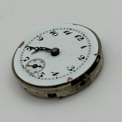 23.6mm Unidentified Sub Seconds Trench Watch Movement Manual Wind PARTS SPARES