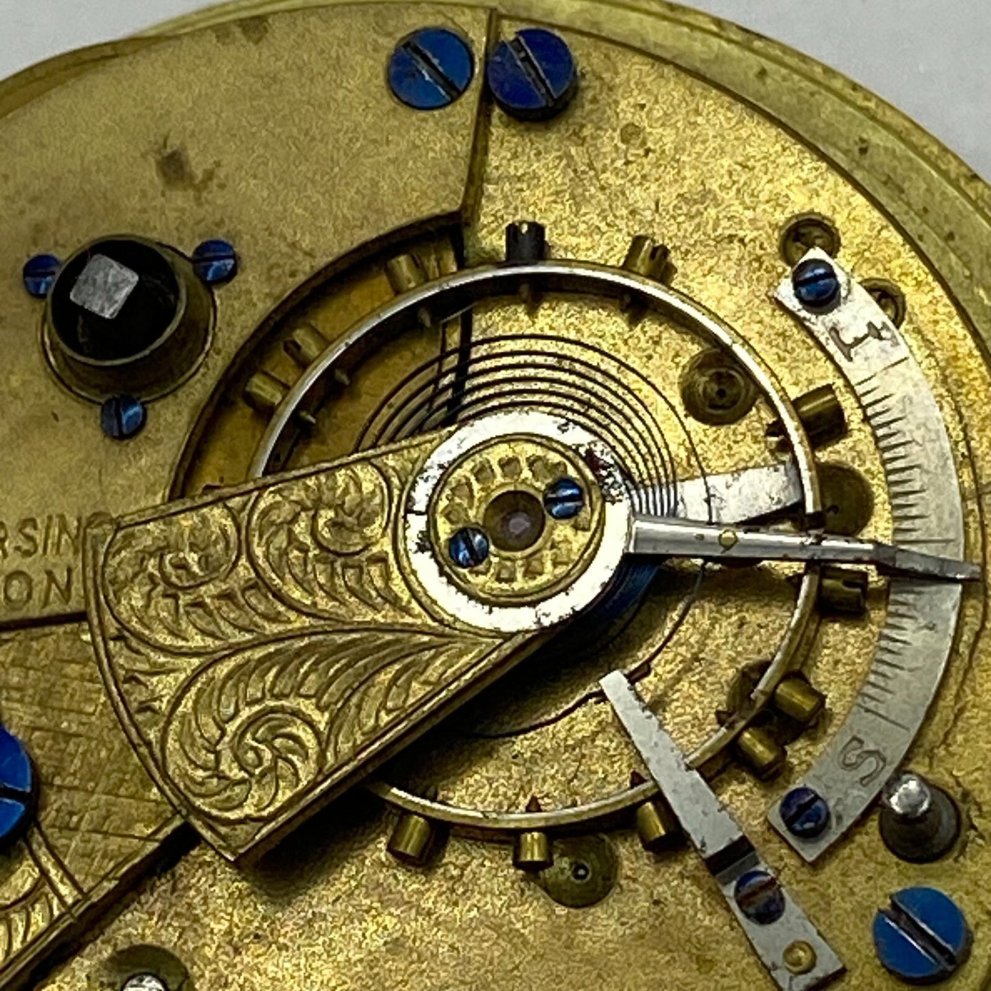 46.4mm Antique Key Wound Pocket Watch Movement PARTS REPAIR SPARES