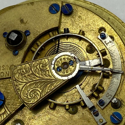 46.4mm Antique Key Wound Pocket Watch Movement PARTS REPAIR SPARES