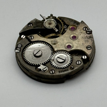 23.6mm Unidentified Cal 8028 Manual Wind Watch Movement Swiss Vintage PARTS