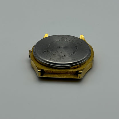 EB 870.111 Grand Swiss Quartz Watch Gold Tone Date 33mm UNTESTED PARTS REPAIR