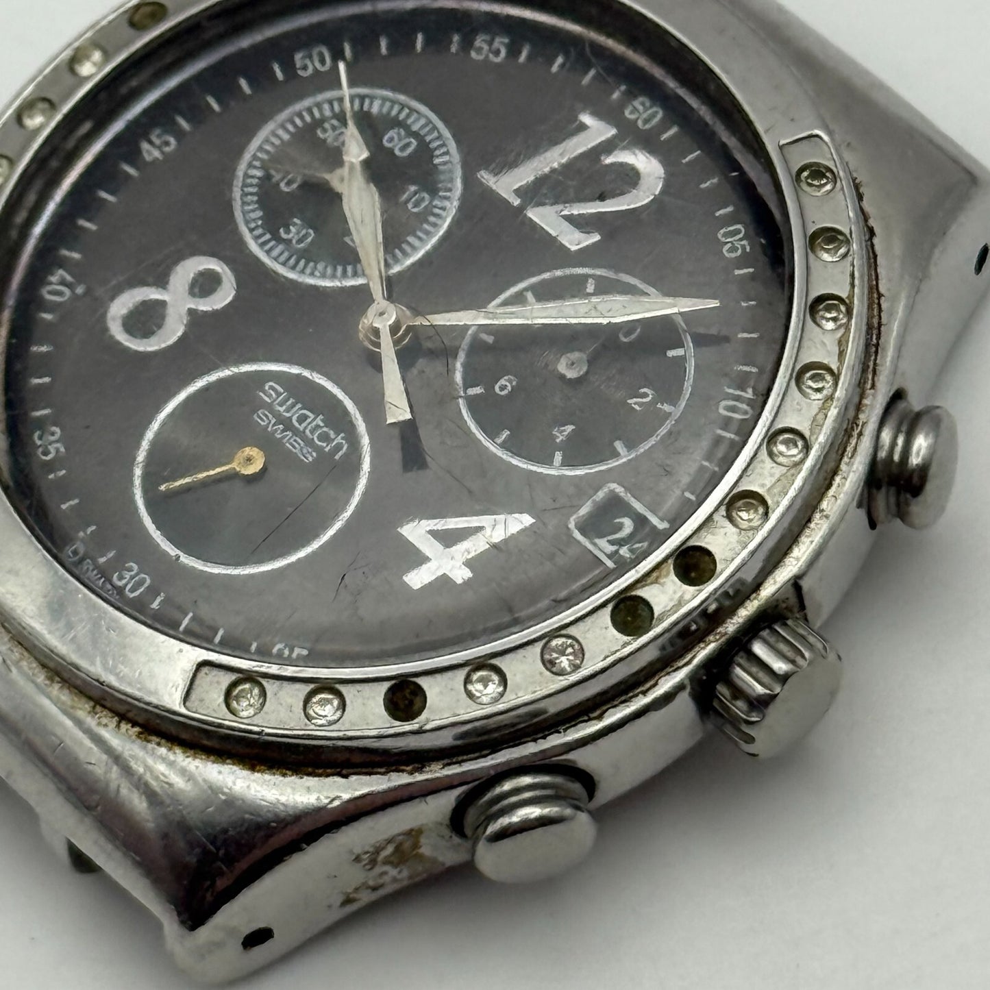 39mm Vintage 2006 Swatch Dreamnight Swiss YCS485GC Chronograph Watch UNTESTED