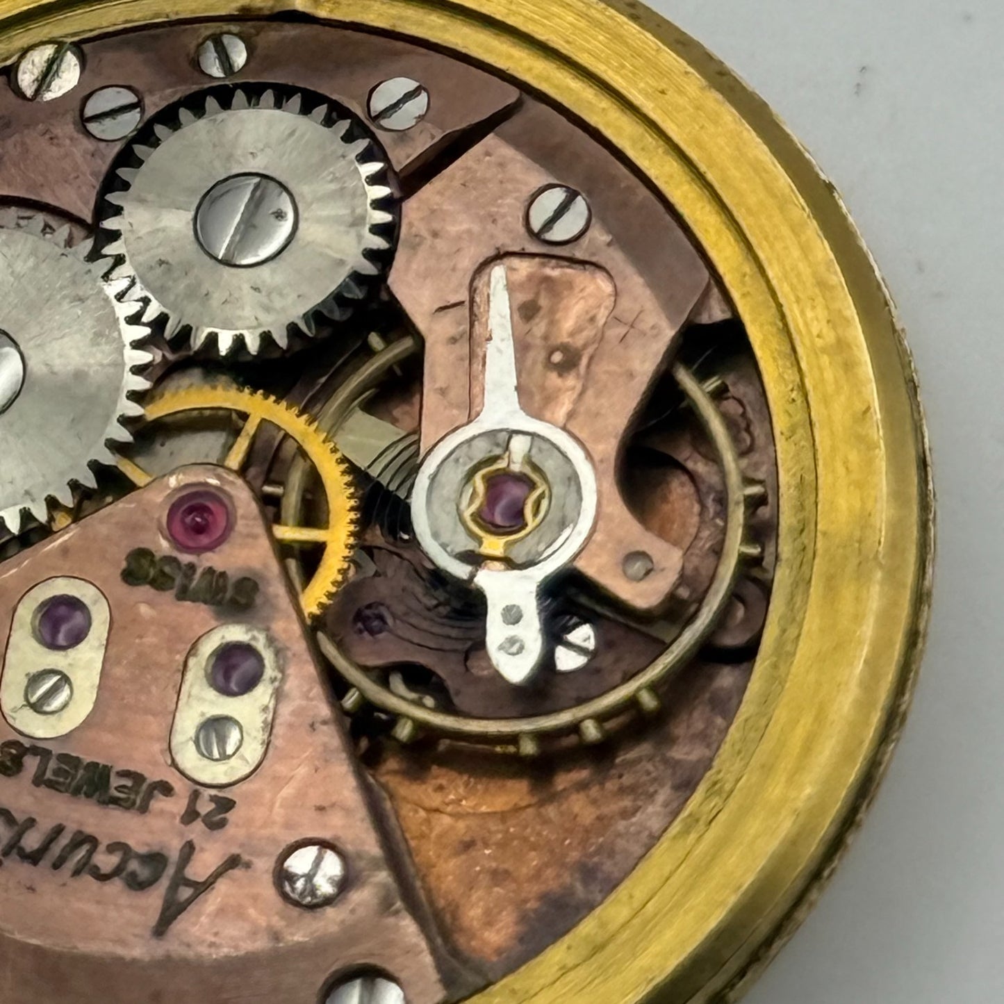 ETA 2390 Watch Movement Accurist Manual Wind Vintage Swiss Parts Repair 29.5mm