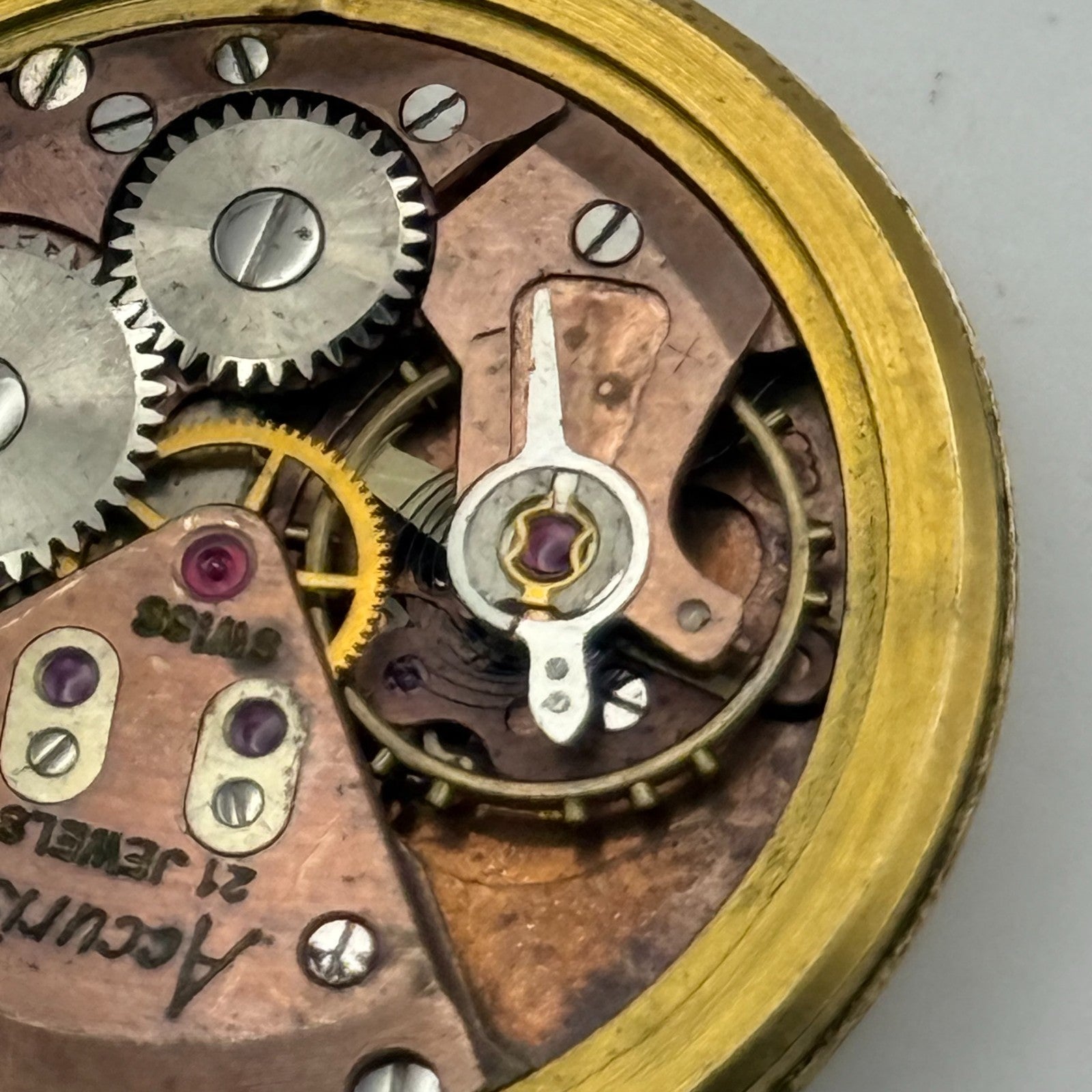 ETA 2390 Watch Movement Accurist Manual Wind Vintage Swiss Parts Repair 29.5mm