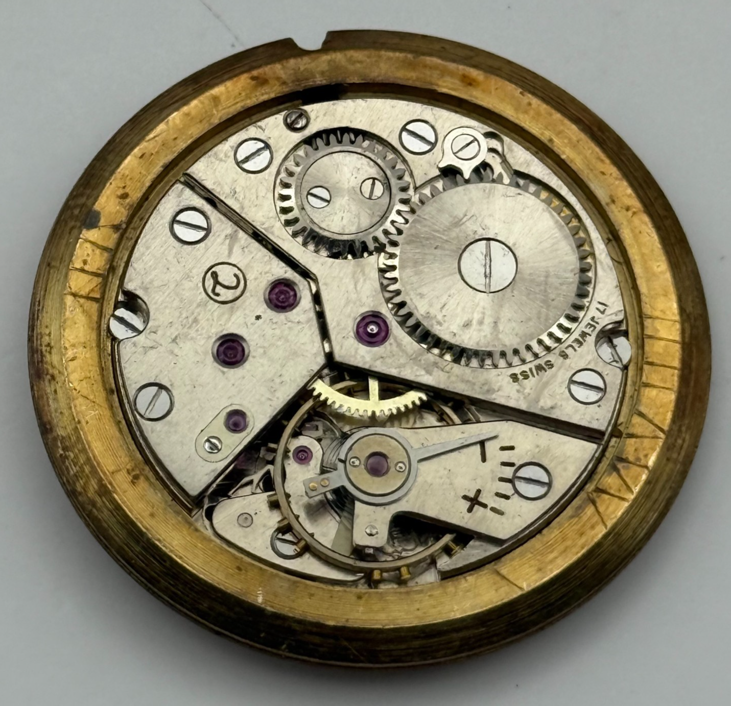 Majex Peseux 320 Watch Movement Manual Wind Vintage Swiss Parts Repair 30.9mm